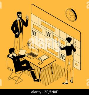 Planning schedule and calendar timeline Stock Vector