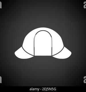 Sherlock Hat Icon. White on Black Background. Vector Illustration. Stock Vector