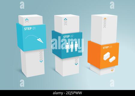Infographic Columns 2 Stock Vector