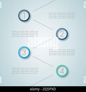 Infographic Numbered Steps 5 Stock Vector