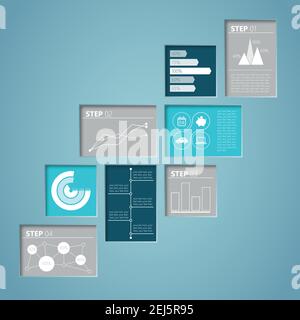 Infographic Text Box Inner Shadows Stock Vector