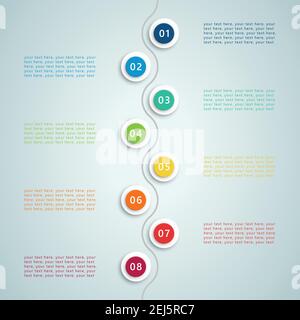 Number Steps Infographic 5 Stock Vector