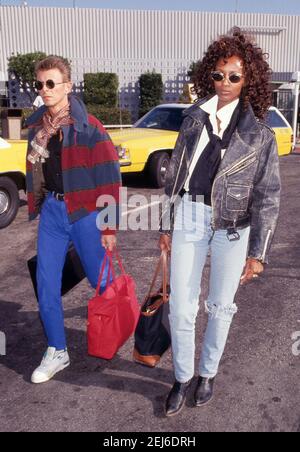 David Bowie and Iman Circa 1991  Credit: Ralph Dominguez/MediaPunch Stock Photo