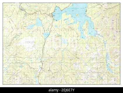 Yellowstone National Park South, Wyoming, map 1982, 1:100000, United States of America by Timeless Maps, data U.S. Geological Survey Stock Photo