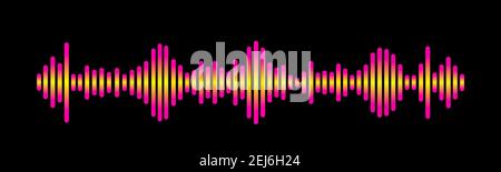 Sound Wave Symbol of Equaliser. Isolated on background. Gradient Vector Illustration Design. Stock Vector