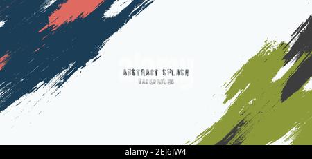 Abstract splash color design of free style header template. Copy space of text for background. illustration vector Stock Vector