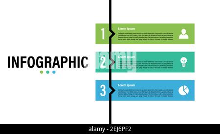 Infographic design template with business concept vector illustration with 3 steps or options or processes represent work flow or diagram Stock Vector