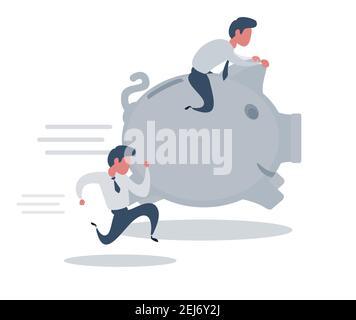 Business people race. Business illustration Stock Vector