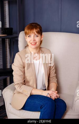 Business woman leading a successful team. Trust in our business. Stock Photo