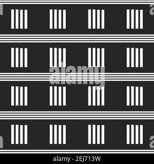 Abstract geometric black and white seamless pattern for web page, textures, card, poster, fabric, textile. Monochrome graphic repeating design. Modern Stock Vector