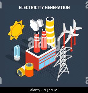 electrical transformer isometric icon vector illustration Stock Vector ...