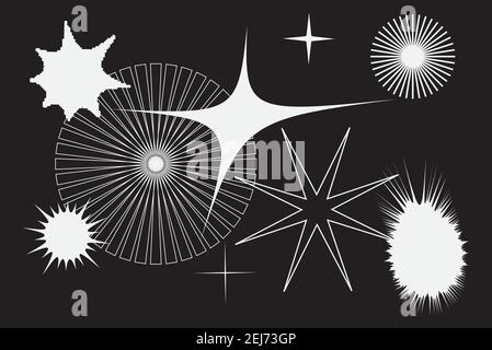 Universal Basic Vector Star Shapes Set Stock Vector