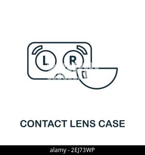 Contact Lens Case icon. Simple illustration from ophthalmology collection. Creative Contact Lens Case icon for web design, templates, infographics and Stock Vector