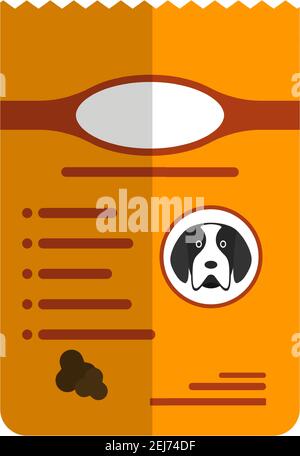 Dog food bag vector isolated on white background Stock Vector