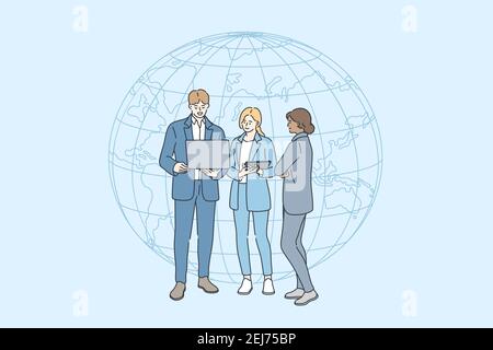 Business internet connection concept Stock Vector