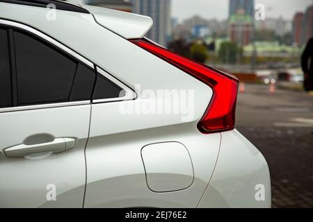 MOSCOW, RUSSIA - SEPTEMBER 30, 2019: Rear optics, brake lights, new car SUV Mitsubishi Eclipse Cross. Stock Photo