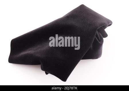 black fabric on white background Stock Photo