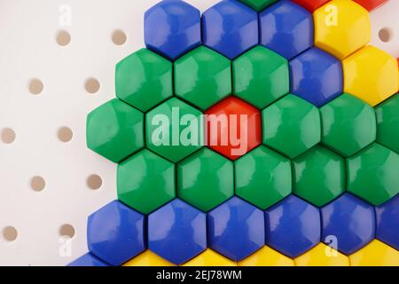 colored mosaic on white background Stock Photo