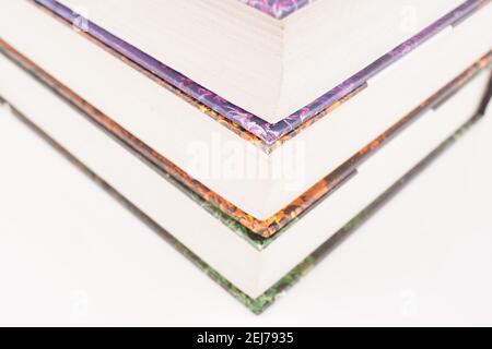 several books on a white background Stock Photo