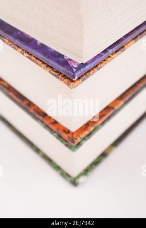 several books on a white background Stock Photo