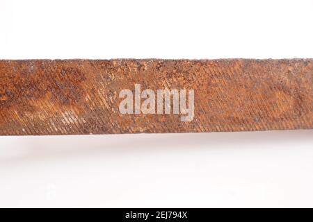 rusty file on white background Stock Photo