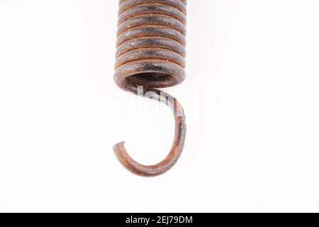 rusty spring on white background Stock Photo