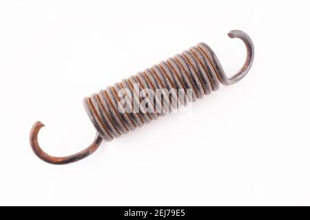rusty spring on white background Stock Photo