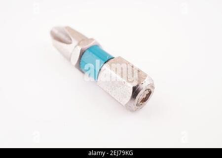 bit for screwdriver on white background Stock Photo