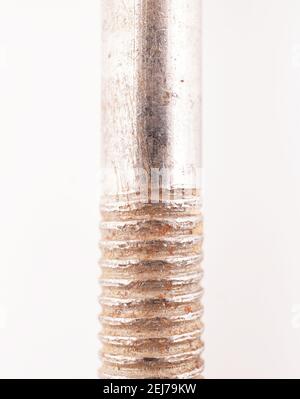 rusty bolt on white background Stock Photo
