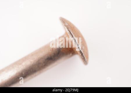 rusty bolt on white background Stock Photo