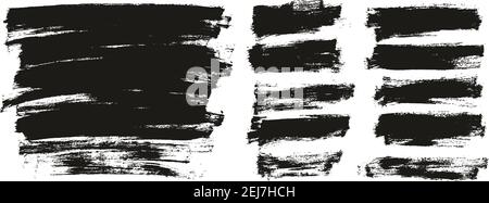 Flat Brush Thin Lines & Background Mix High Detail Abstract Vector Background Lines Mix Set Stock Vector