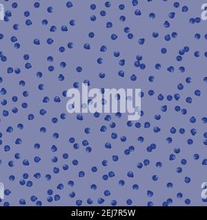Seamless pattern with blueberry on blue background. Natural fresh ripe tasty blueberries. Vector illustration for background, packaging, textile Stock Vector