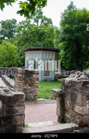 Ruins of the 13th century Dominican Convent on Margaret Island, Budapest, Hungary. Stock Photo