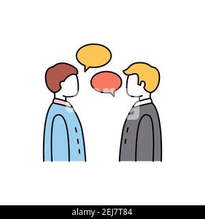 Communication with people color line icon. Pictogram for web page, mobile app, promo. UI UX GUI design element. Editable stroke. Stock Vector