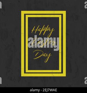 happy Easter Text Grunge Design Stock Vector