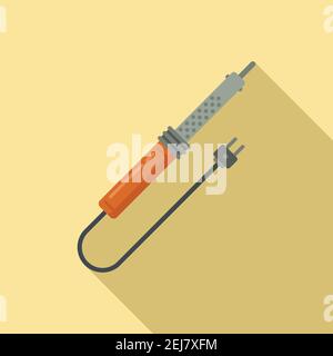 Soldering icon, flat style Stock Vector