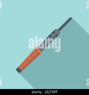 Soldering repair icon, flat style Stock Vector