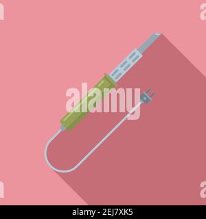 Soldering electric icon, flat style Stock Vector