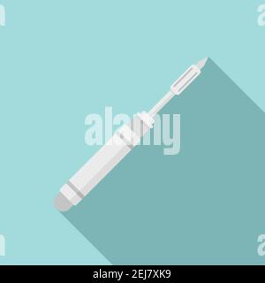 Soldering transistor icon, flat style Stock Vector