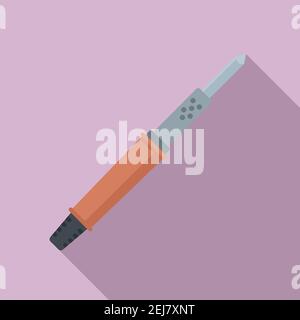 Soldering welding icon, flat style Stock Vector