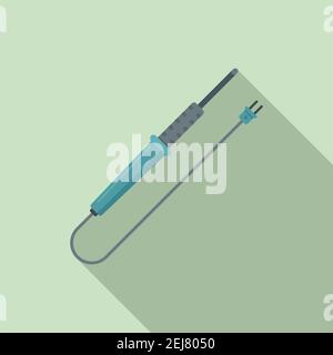 Soldering parts icon, flat style Stock Vector
