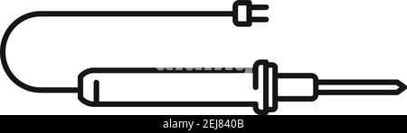 Soldering radio icon, outline style Stock Vector