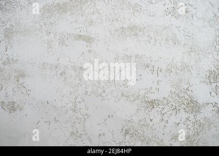 Grey textured wall with decorative plaster. Texture with space for text Stock Photo