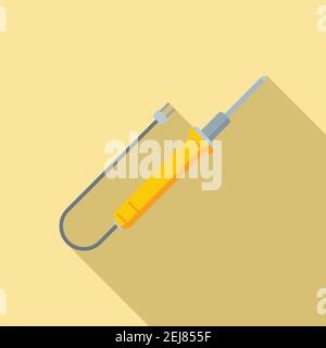 Soldering radio icon, flat style Stock Vector