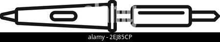 Soldering cable icon, outline style Stock Vector