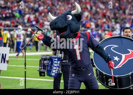 October 2, 2022: Houston Texans mascot Toro performs prior to an NFL  football game between the Los Angeles Chargers and the Houston Texans at  NRG Stadium in Houston, TX. ..Trask Smith/CSM/Sipa USA(Credit