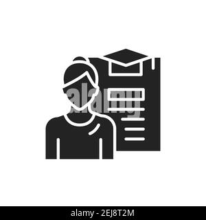 Training seminar black glyph icon. Vector illustration. Outline pictogram for web page, mobile app, promo. Vector illustration Stock Vector