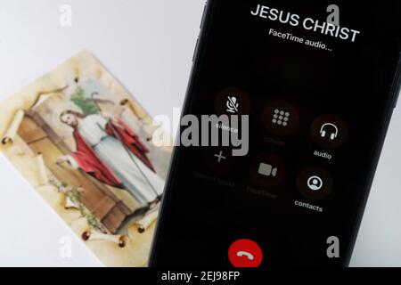 Image on a smartphone Stock Photo