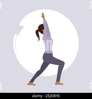 girl doing yoga exercise healthy lifestyle fitness design vector illustration EPS10 Stock Vector