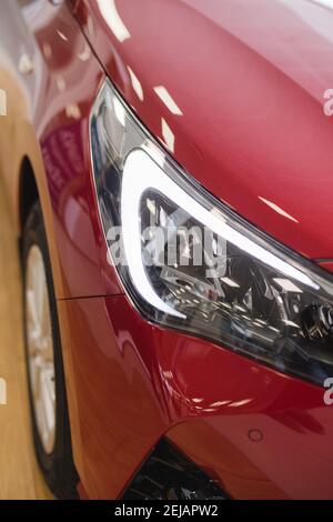 car headlight close up, beautiful car design Stock Photo